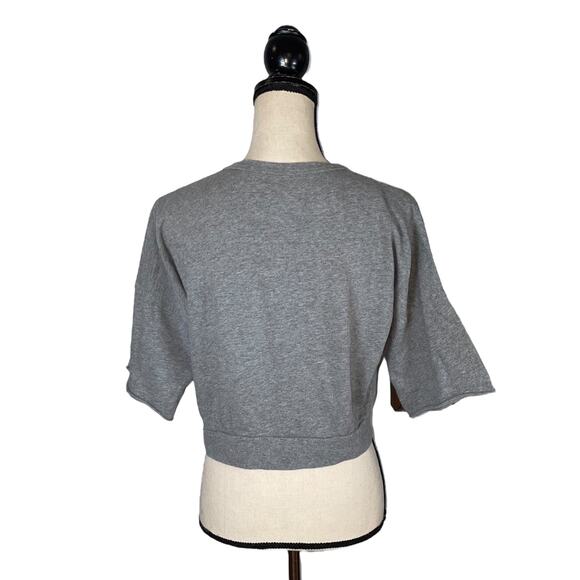 STUSSY Gray Graphic Cropped T-Shirt      Size: XS - Picture 3 of 4